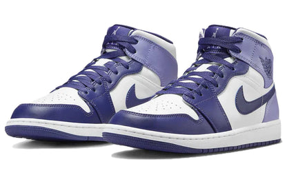 Air Jordan 1 Mid White Sky J Purple (GS)