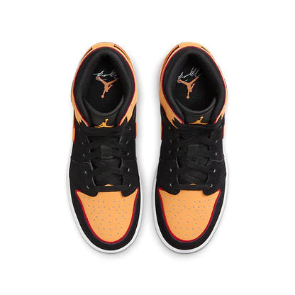 Air Jordan 1 Mid SE Black Vivid Orange (GS)