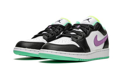 Air Jordan 1 Low Green Glow Violet Shock (GS)