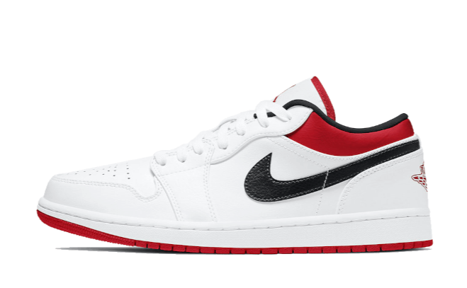 Air Jordan 1 Low White University Red Black