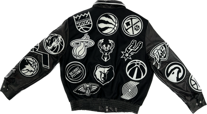 NBA COLLAGE WOOL & LEATHER JACKET Black/White