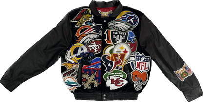 NFL MEGAPATCH WOOL & LEATHER JACKET Black