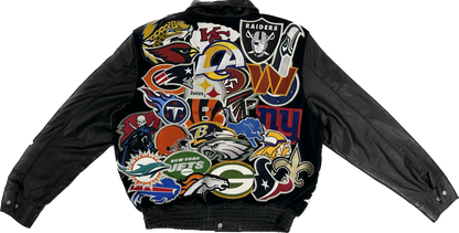 NFL MEGAPATCH WOOL & LEATHER JACKET Black