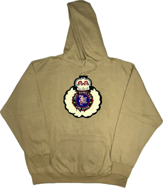 JEFF HAMITLON LIFE STYLE JH PATCH BROWN HOODIE