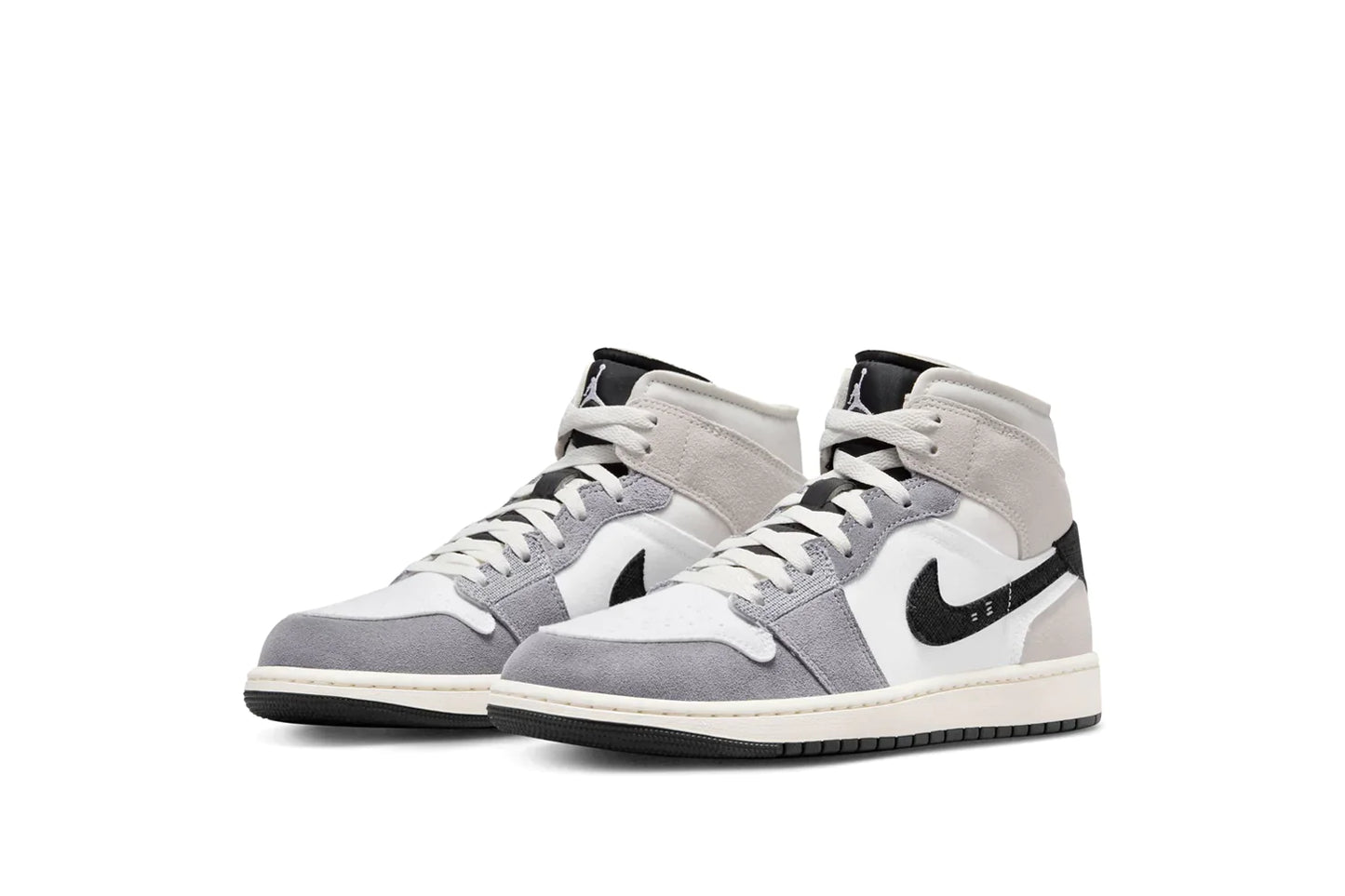 Air Jordan 1 Mid SE Craft White Cement Grey Black