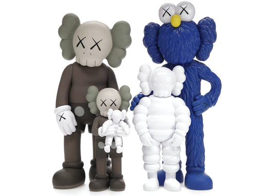 KAWS Family Vinyl Figures Brown/Blue/White