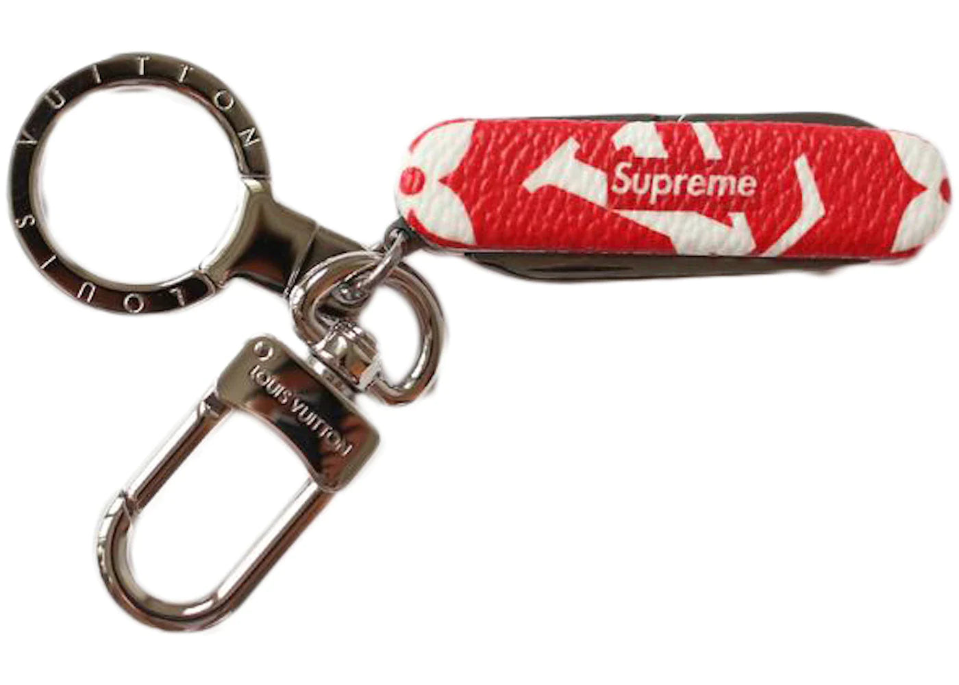 Louis Vuitton x Supreme Pocket Knife Key Chain Red