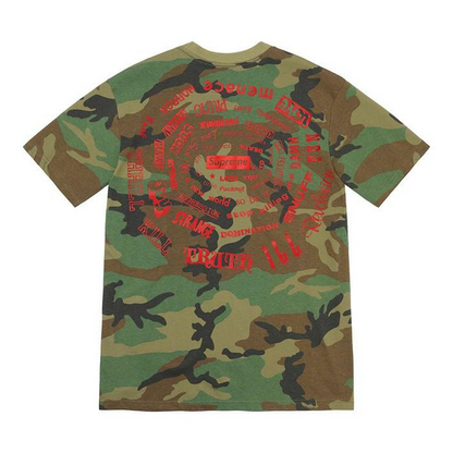 Supreme Spiral Tee Woodland Camo