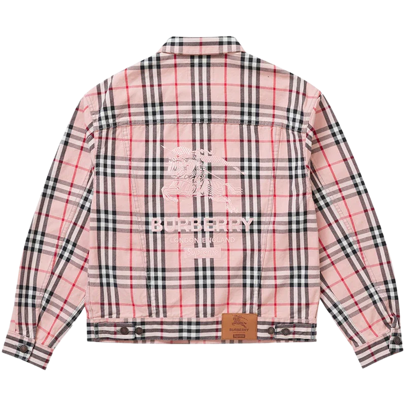 Supreme Burberry Denim Trucker Jacket