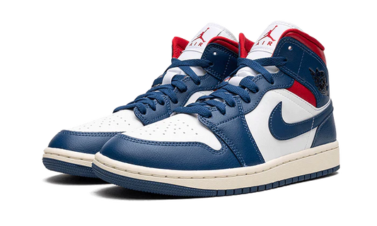 Air Jordan 1 Mid French Blue Gym Red (W)