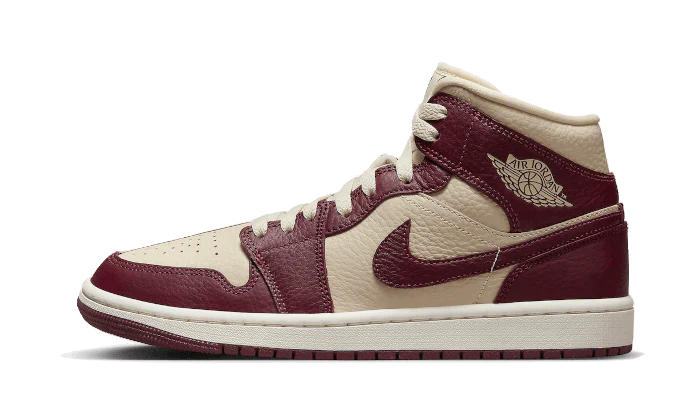 Air Jordan 1 Mid SE Split Beach Cherrywood Red (W)