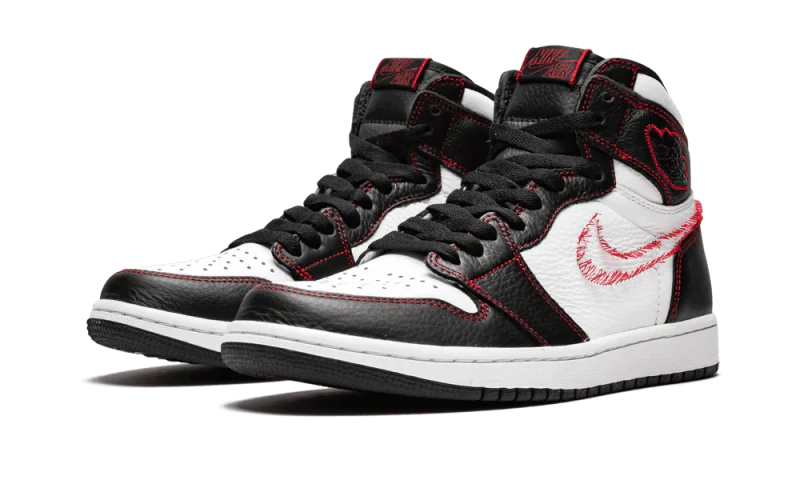 Air Jordan 1 Retro High Defiant White Black Gym Red