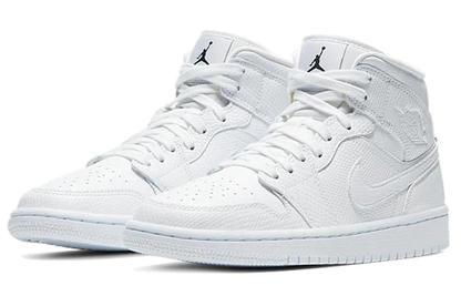 Air Jordan 1 Mid White Snakeskin (W)