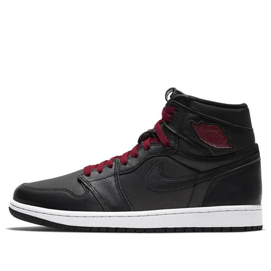 Air Jordan 1 Retro High Black Satin Gym Red (GS)