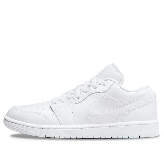 Air Jordan 1 Low Triple White Tumbled Leather