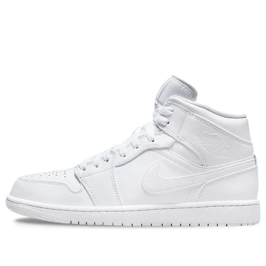 Air Jordan 1 Mid Triple White (2022) (W)