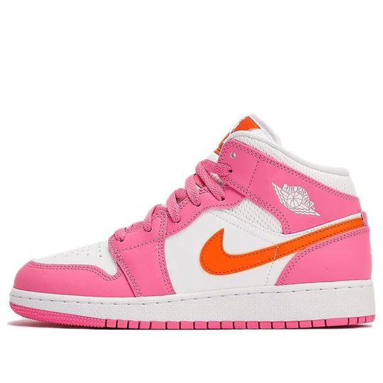 Air Jordan 1 Mid Pinksicle Safety Orange (GS)