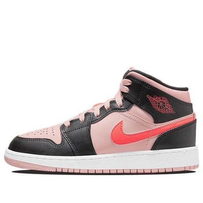 Air Jordan 1 Mid Black Pink Crimson