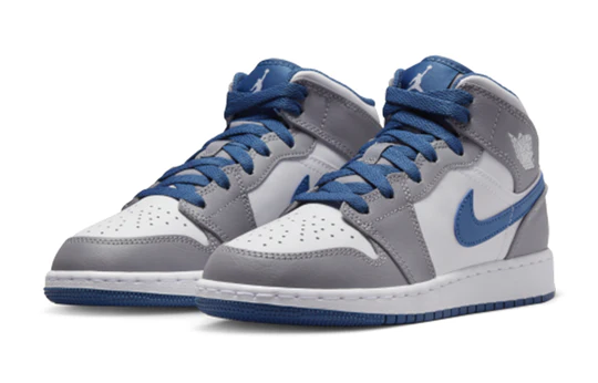 Air Jordan 1 Mid True Blue Cement (GS)