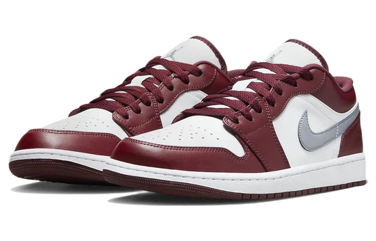 Air Jordan 1 Low White Bordeaux (GS)