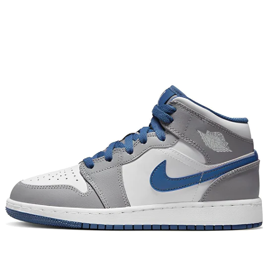 Air Jordan 1 Mid True Blue Cement (GS)