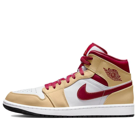 Air Jordan 1 Mid Beige White Red