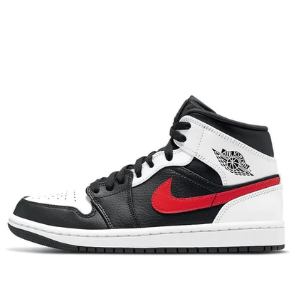 Air Jordan 1 Mid Black Chile Red White