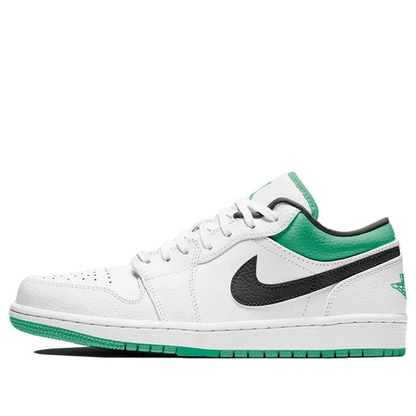 Air Jordan 1 Low White Lucky Green Black (GS)