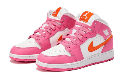 Air Jordan 1 Mid Pinksicle Safety Orange (GS)