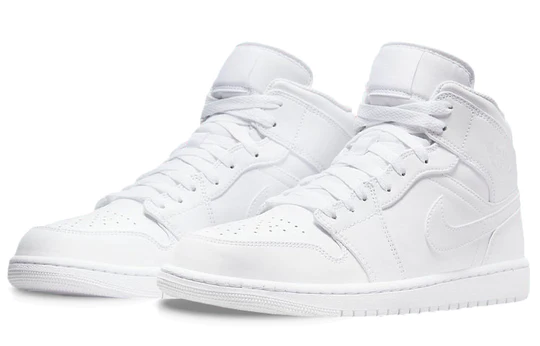 Air Jordan 1 Mid Triple White (2022) (W)