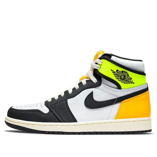 Air Jordan 1 Retro High White Black Volt University Gold