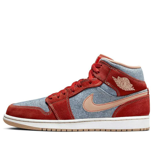 Air Jordan 1 Mid Denim Red SEMINUEVO