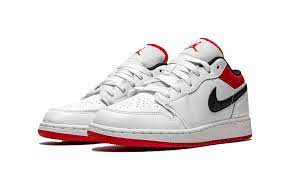 Air Jordan 1 Low White University Red Black (GS)