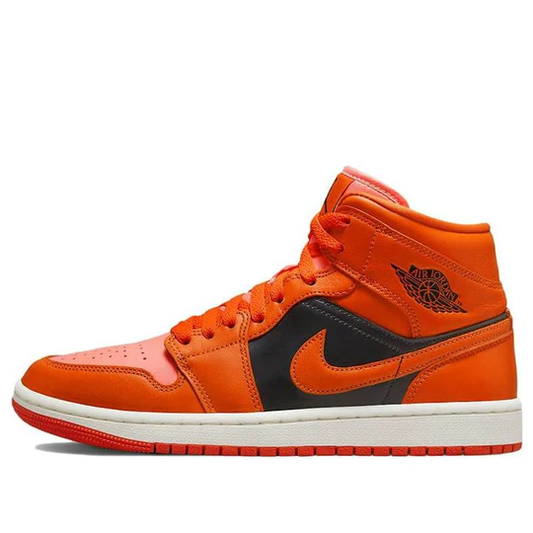 Air Jordan 1 Mid Orange Black (W)