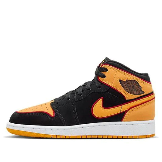 Air Jordan 1 Mid SE Black Vivid Orange (GS)